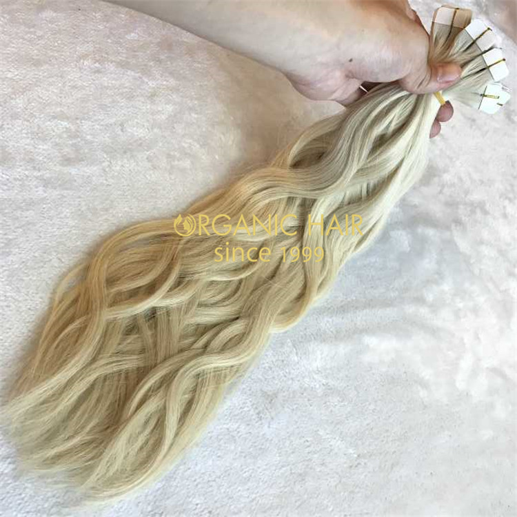 Mini natural wave cuticle remy human tape in hair A99